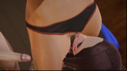 Futa Overwatch - Tracer x Brigitte x DVA